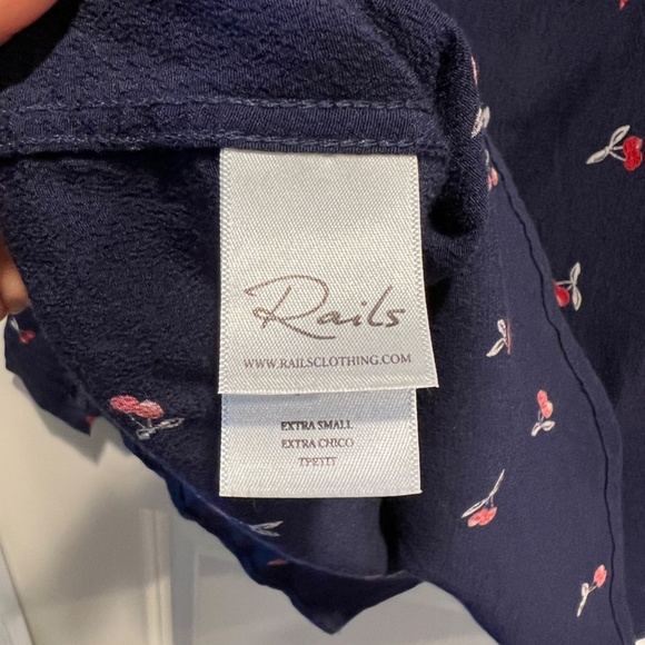 Rails Kate Cherry Print Button Down Shirt XS - Picture 6 of 6